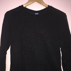 Casual Black Long Sleeved Shirt